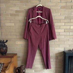 Ann Taylor Burgundy Red Pantsuit
